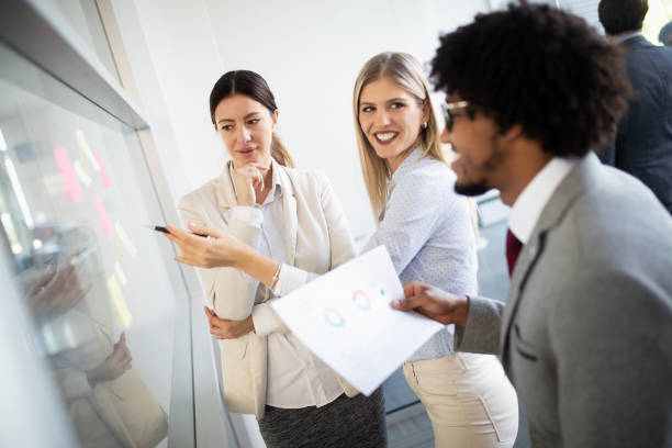 istock Business people working discussing as a team at the office 1187353795