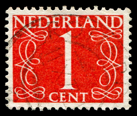 Netherlands stamps: Pattern and 1 Cent