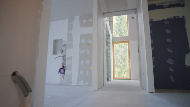 Inside of a home after the drywall stage