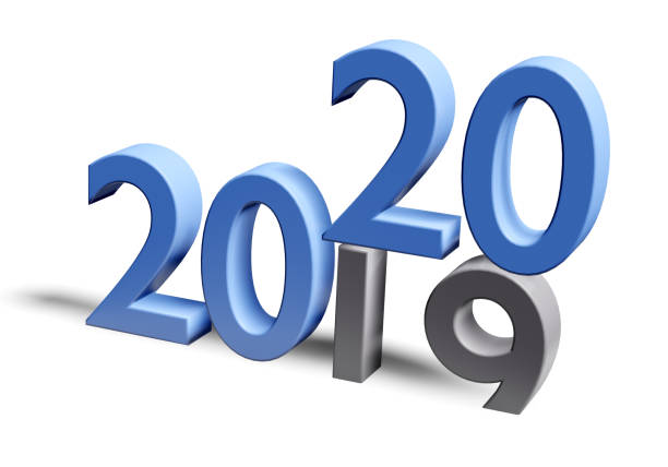 istock Numbers of New Year 2020 over old 2019 1187355168