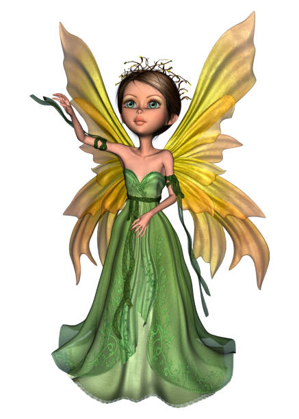 istock 3D digital render little fairy on white 1187358180