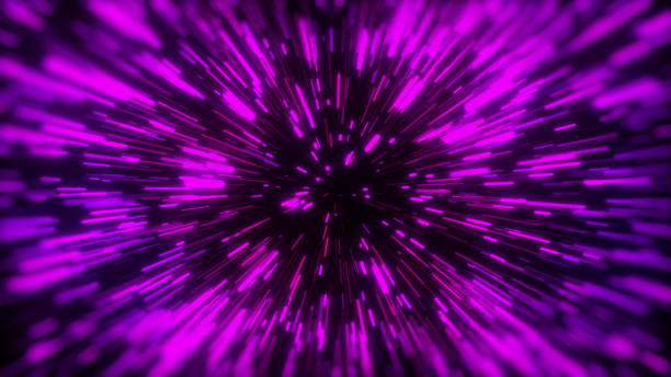 istock 3d rendering movement through stars. Hyper jump into another galaxy. Speed of light, neon glowing rays in motion. Computer generated abstract modern cosmic background 1187359117