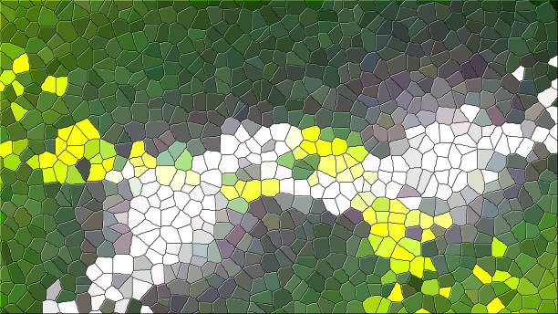 istock Multicolor mosaic of various shapes. Computer generated abstract background, 3d rendering 1187359450