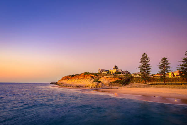 istock Port Noarlunga coastline at dusk 1187359506