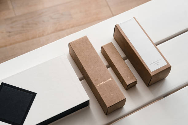 istock Craft paper cosmetic boxes, packaging mockup 1187362478