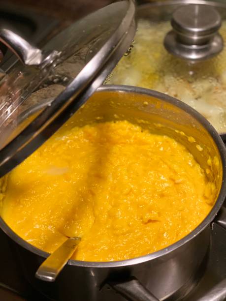 istock cooking pumpkin porridge in a pan 1187363867
