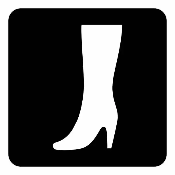 Vector illustration of Women boot icon