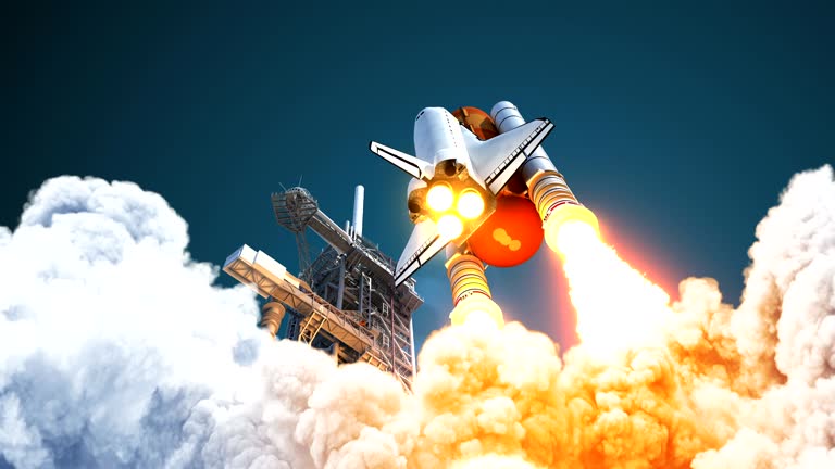 4K. Space Shuttle Takes Off.