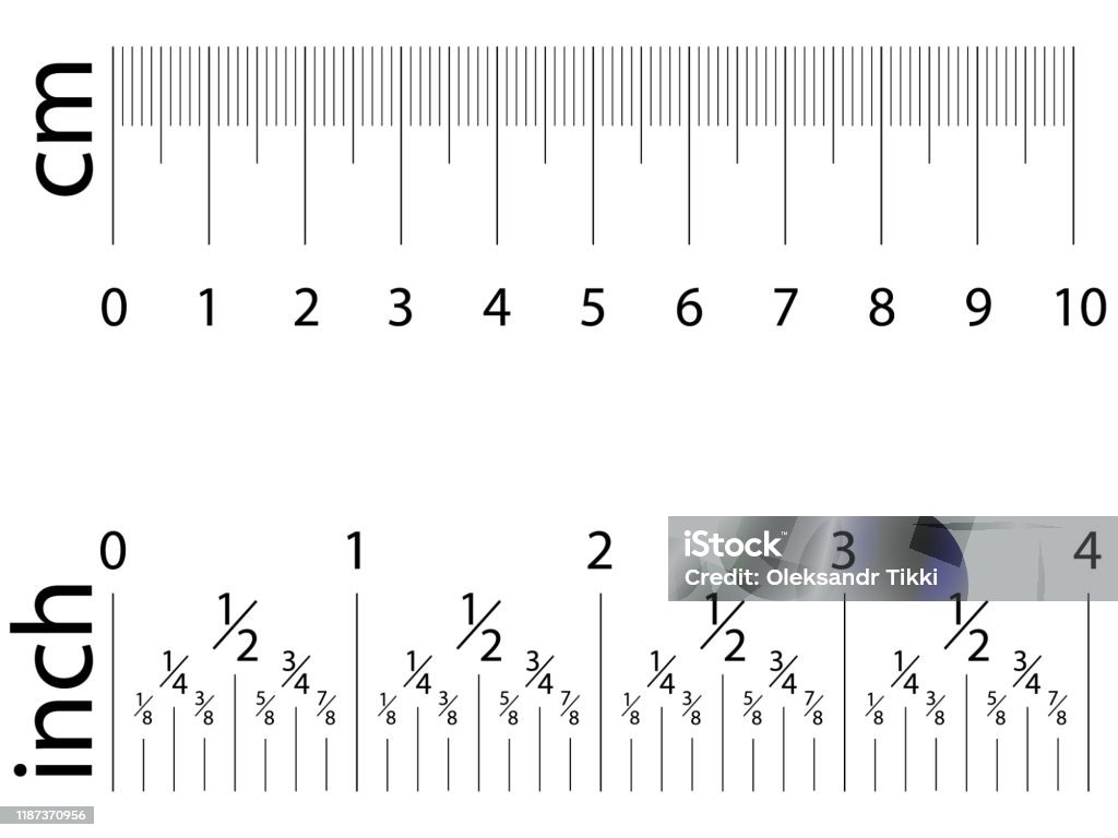 Unité Inch Original Centimetre Et Pouce Inches Ruler Outil De Mesure Grille De ...