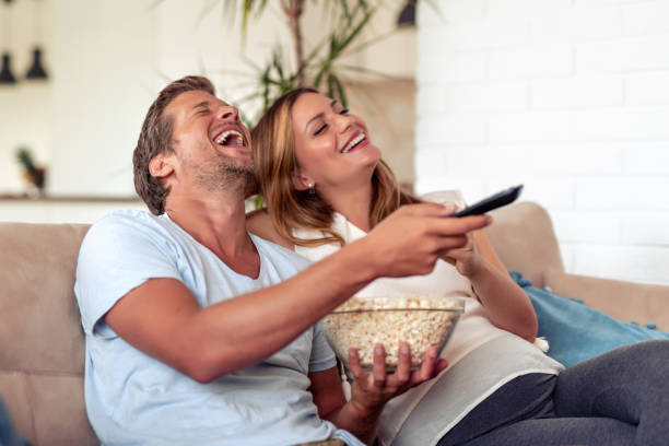 istock Couple watching tv 1187372604