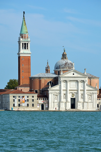 View from San Marco to Island of San Giorgio Maggiore in the Lagoon of Venice - Italy.