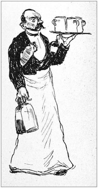Antique illustration: Waiter