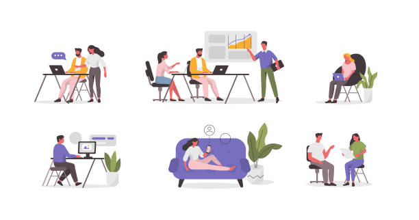 illustrations, cliparts, dessins animés et icônes de personnes - design plat illustrations
