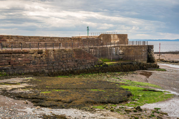 Harbour walls in Harrington, Cumbria, England