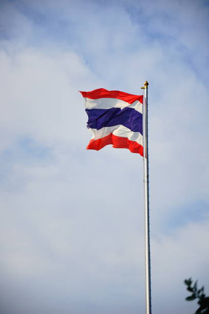 istock Flag of Thailand with blue sky 1187390481