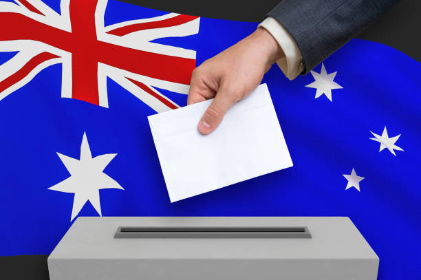 istock Election in Australia - voting at the ballot box 1187391521