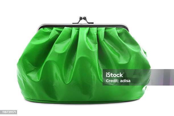 Foto de Bolsa De Maquiagem e mais fotos de stock de Verde - Descrição de Cor - Verde - Descrição de Cor, Bolsa de mão, Fundo Branco