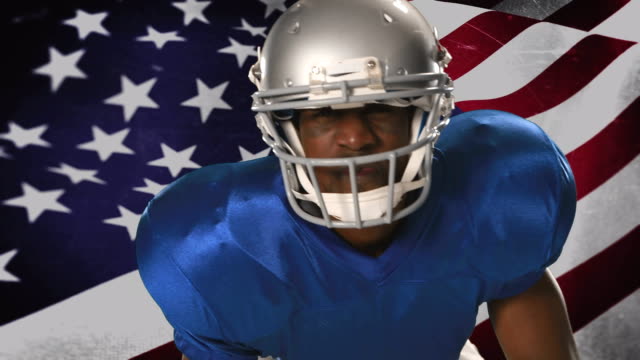 African-american football player representing America