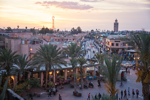 marrakesh streets, riad hotels and environment