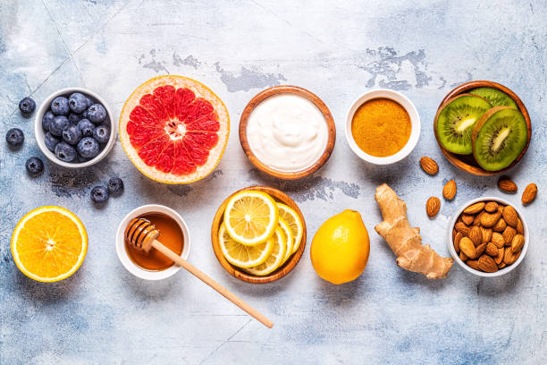 istock Healthy products for Immunity boosting and cold remedies 1187401740