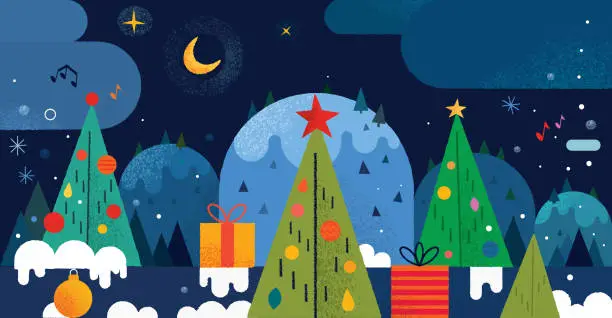 Vector illustration of Christmas And New Year Theme