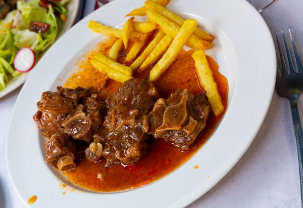 Oxtail in sauce - Rabo de toro. Spanish dish