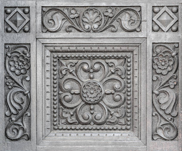 istock carved wooden door 1187413025