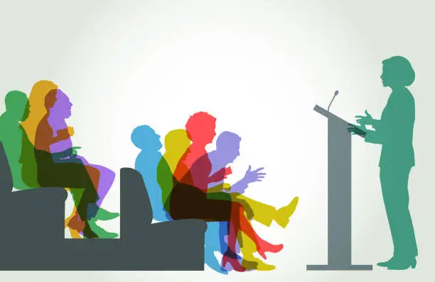 Vector illustration of Politicians Debating