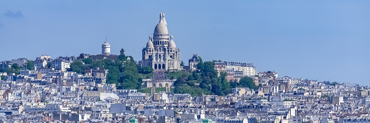 Paris cityscape aerial view from Montmartre