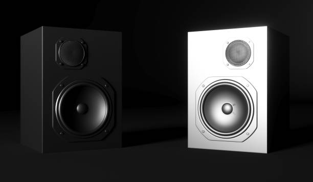 istock black loudspeaker on a black background 1187420381