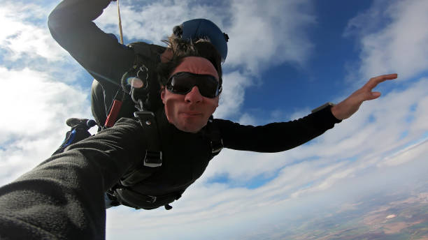 istock Skydive selfie tandem autumun day 1187420514