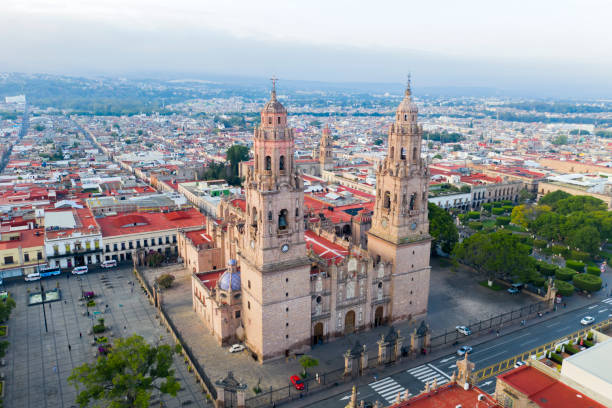 Morelia, Cathedral, Michoacan, Mexico Morelia, Cathedral, Michoacan, Mexico morelia stock pictures, royalty-free photos & images
