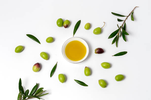 istock Fresh Spanish extra virgin olive oil with olives 1187421829