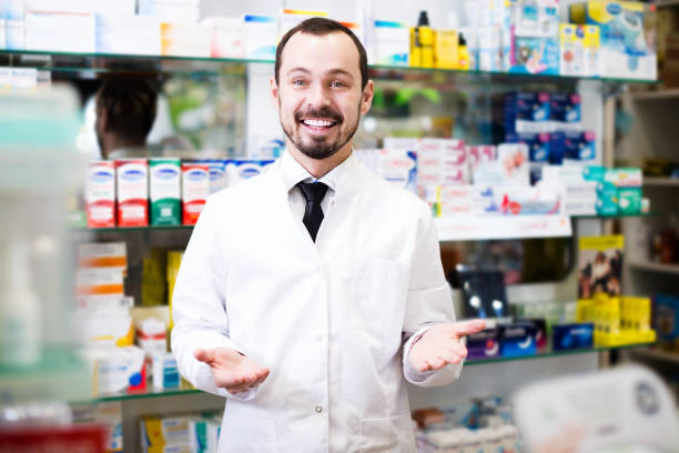 istock Male pharmacist in pharmacy 1187422151