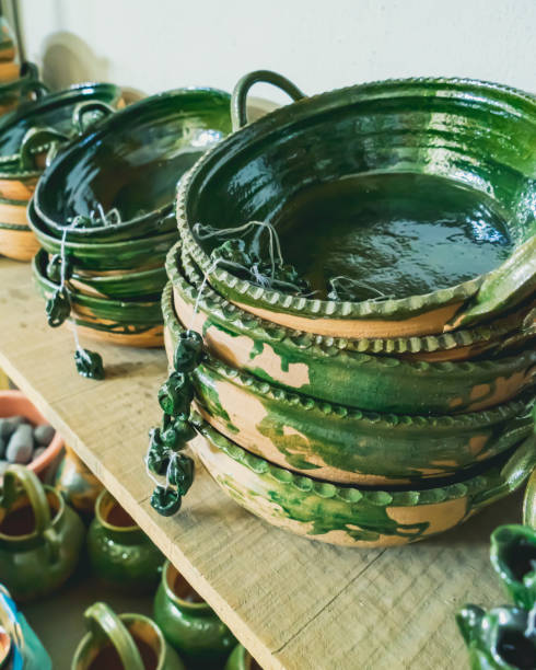 istock Green Pottery village 