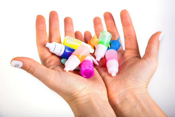 Colorful paint Bottles