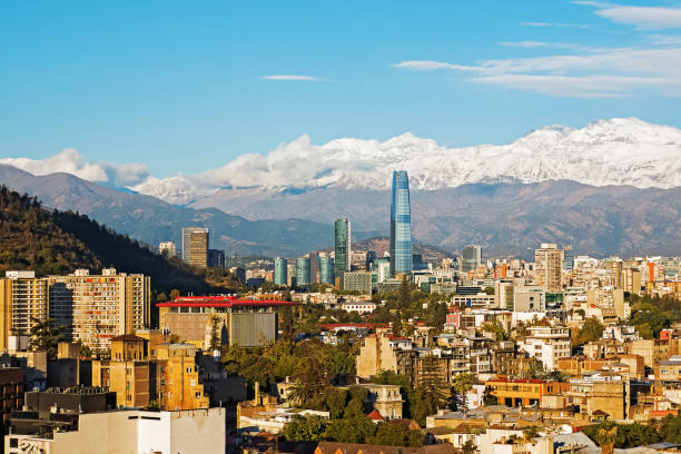 istock Santiago de Chile landscape on clear sunny day 1187425340