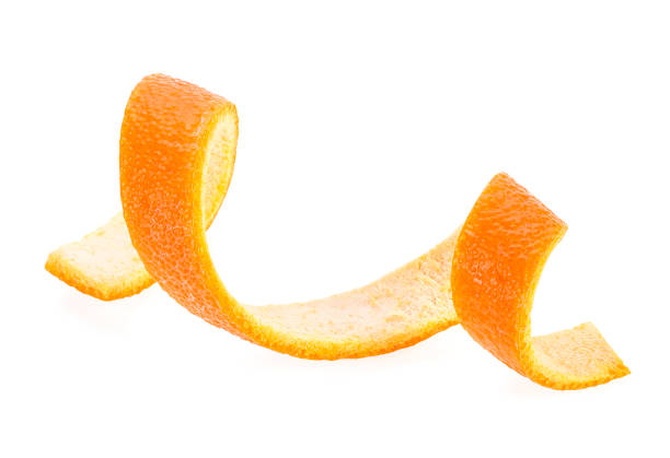 istock Single orange peel isolated on a white background. Vitamin C. 1187427835