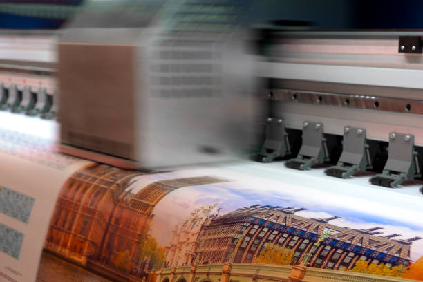 istock Industrial printing modern digital inkjet printer 1187434035