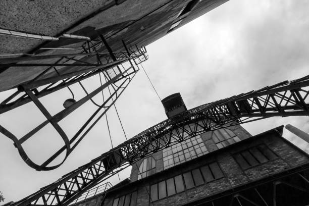 istock Black and white abstract industrial backround 1187443071