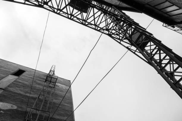 istock Black and white abstract industrial backround 1187443094