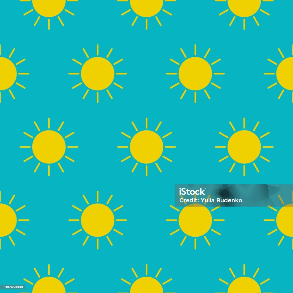 Fun Patterns Simple Sun Cartoon Sun Pattern With Sun Cute Vector Colorful Sun Pattern Stock ...