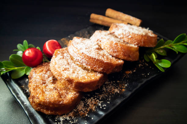 rabanadas brazylijski deser na boże narodzenie - gourmet pastry bread horizontal zdjęcia i obrazy z banku zdjęć