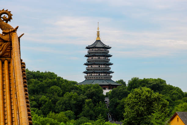istock Black Chinese Tower Temple 1187451120