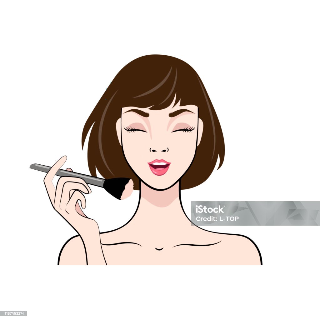 Cô Gái Trẻ Make Up Mỹ Phẩm Làm Đẹp Trang Điểm Khỏe Mạnh Hình Minh ...