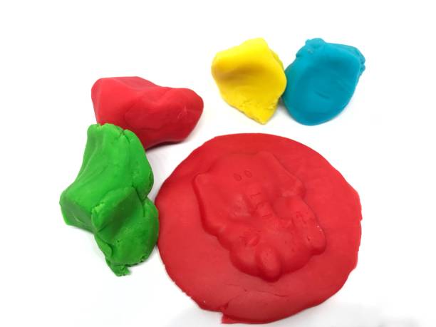 istock Colorful play dough for children on white background 1187462166