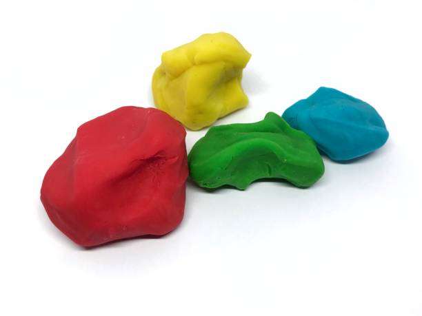 istock Colorful play dough for children on white background 1187462174