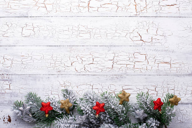 istock Christmas background with branch of tree 1187463153