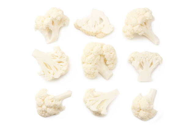 istock Cauliflower isolated on a white background. top view 1187468747