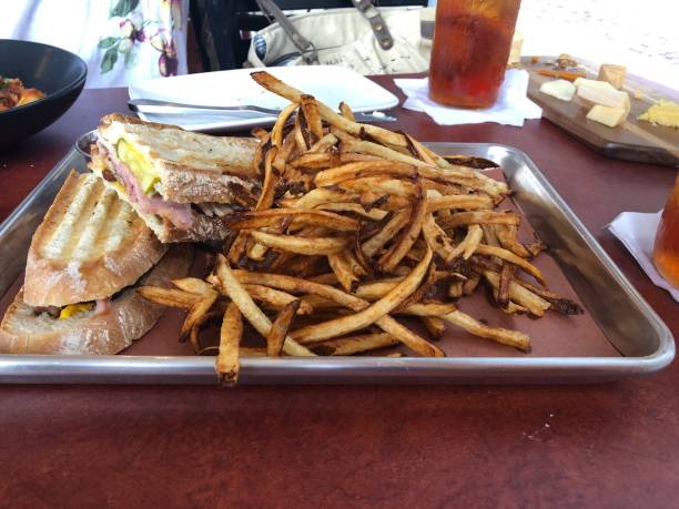 istock Toasted Cuban Sandwich with Handcut Fries 1187475170